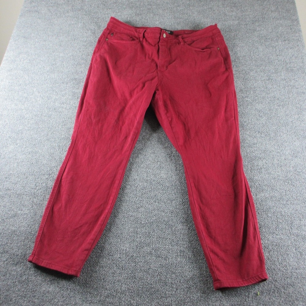 Judy Blue Jeans Womens 20W Red Dark Wash Skinny Stretch Denim 5 Pocket Casual